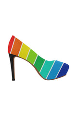 Rainbow Bright Artsadd Women's High Heels (Model 044) - Objet D'Art