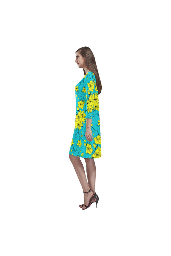 blue flow 2 Rhea Loose Round Neck Dress(Model D22) - Objet D'Art