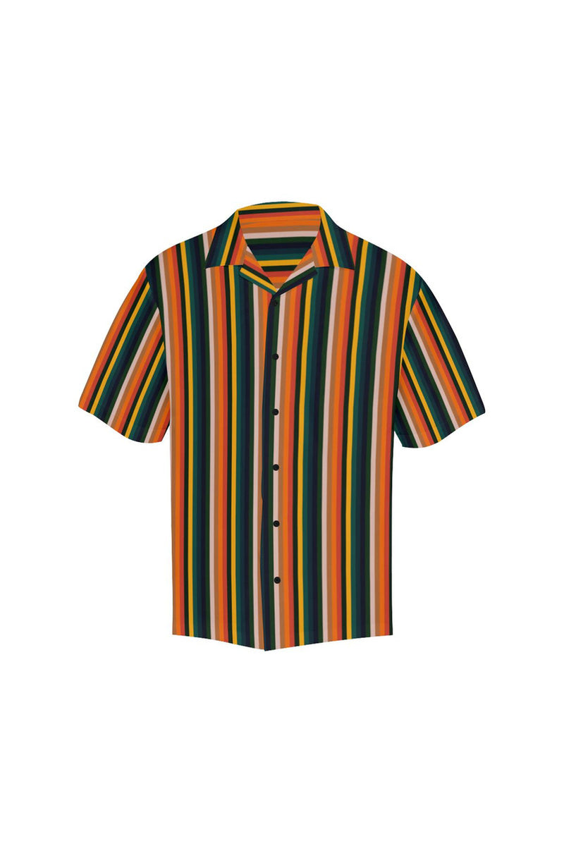 Vintage Striped Hawaiian Shirt - Objet D'Art