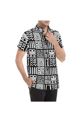 Camisa de manga corta con estampado integral para hombre Tribal Large/Talla grande - Objet D'Art