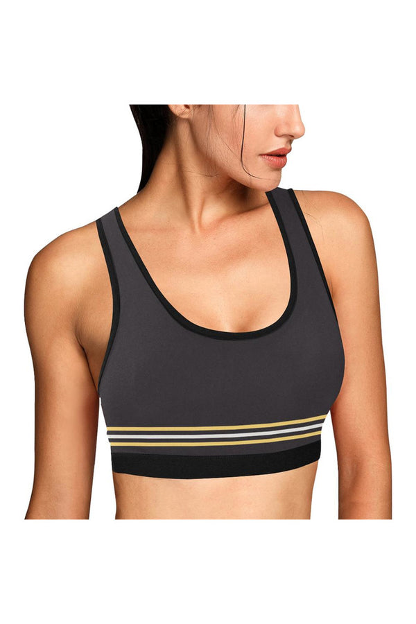 Chocolate Bold Beige Sports Bra - Objet D'Art