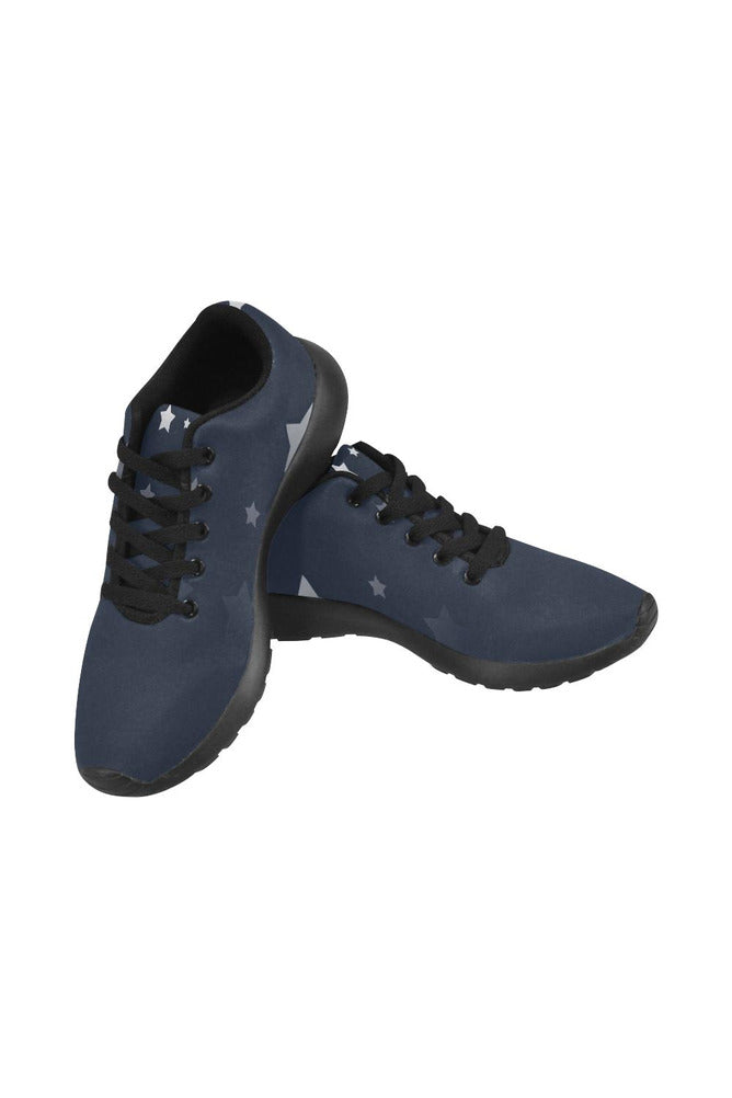 Stars on Blue Women’s Running Shoes (Model 020) - Objet D'Art