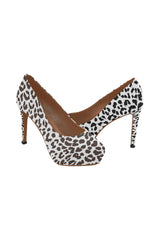 Leopard Brown/White Women's High Heels - Objet D'Art