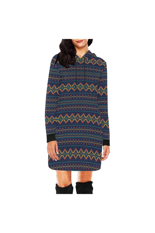 azzie 4a All Over Print Hoodie Mini Dress (Model H27) - Objet D'Art