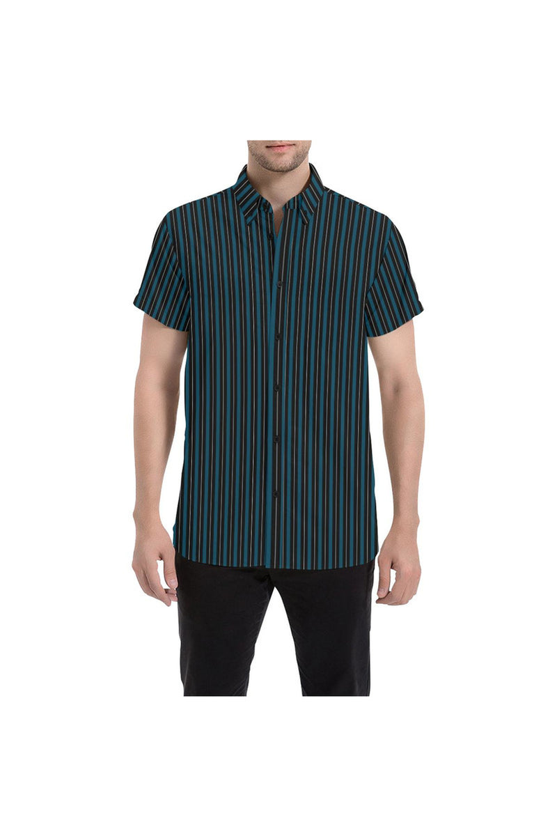 Chic Stripes Men's All Over Print Short Sleeve Shirt - Objet D'Art Online Retail Store