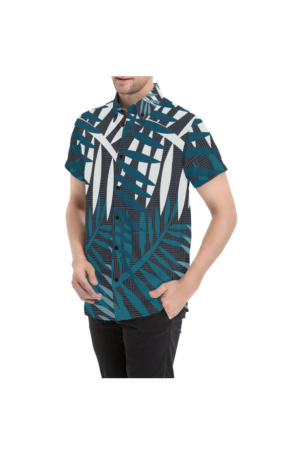 Moonlit Palms Men's All Over Print Short Sleeve Shirt - Objet D'Art Online Retail Store