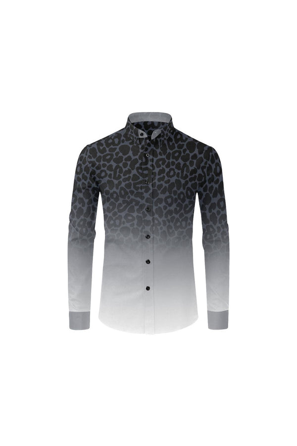 Leopard Ombré Men's Casual Dress Shirt - Objet D'Art