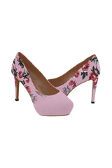 Pink Floral Heel Women's High Heels - Objet D'Art