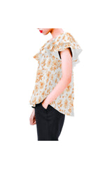 Amber Meadows Women's Off Shoulder Blouse with Ruffle (Model T29) - Objet D'Art