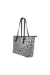 black leopard Leather Tote Bag/Small - Objet D'Art