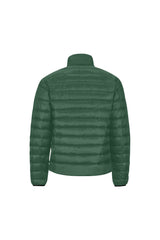 Woodland Green Men's Stand Collar Padded Jacket (Model H41) - Objet D'Art