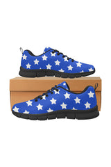 Stars On Blue Women's Breathable Running Shoes (Model 055) - Objet D'Art
