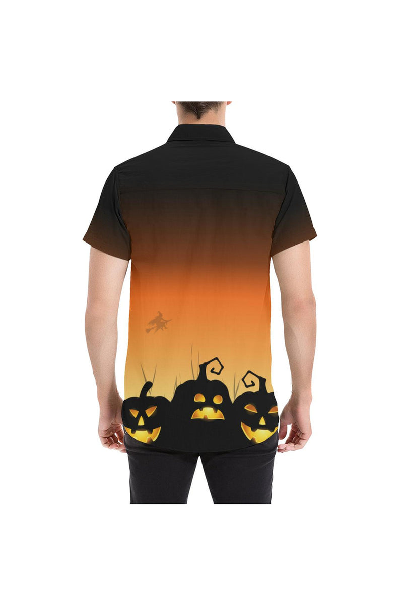 Pumpkin Patch Men's All Over Print Short Sleeve Shirt (Model T53) - Objet D'Art