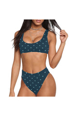 Starry Night Sport Top & High-Waist Bikini Swimsuit - Objet D'Art