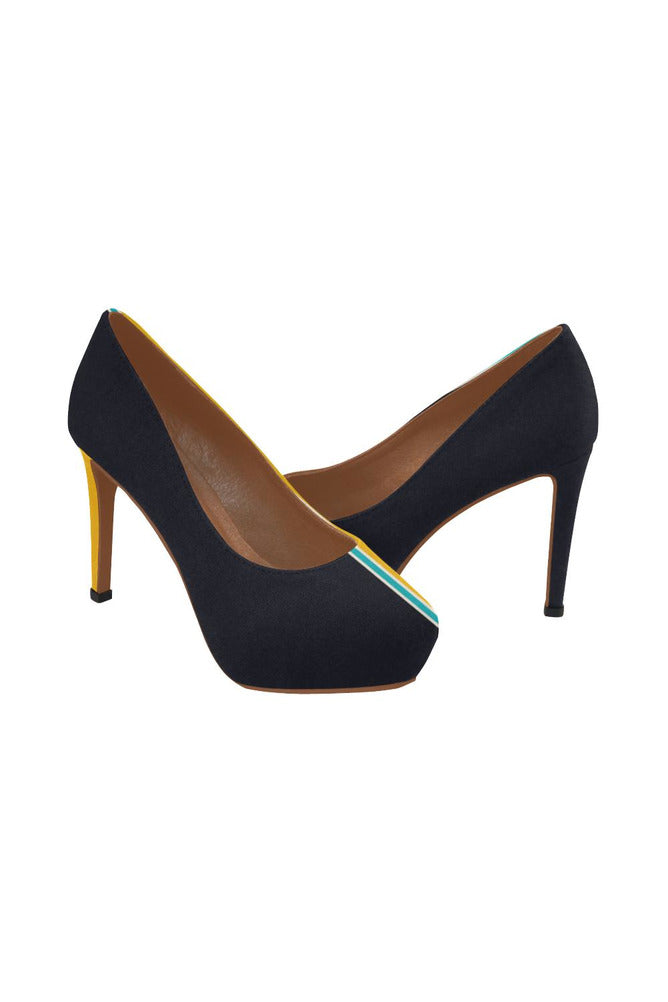 Black and Gold Women's High Heels - Objet D'Art Online Retail Store