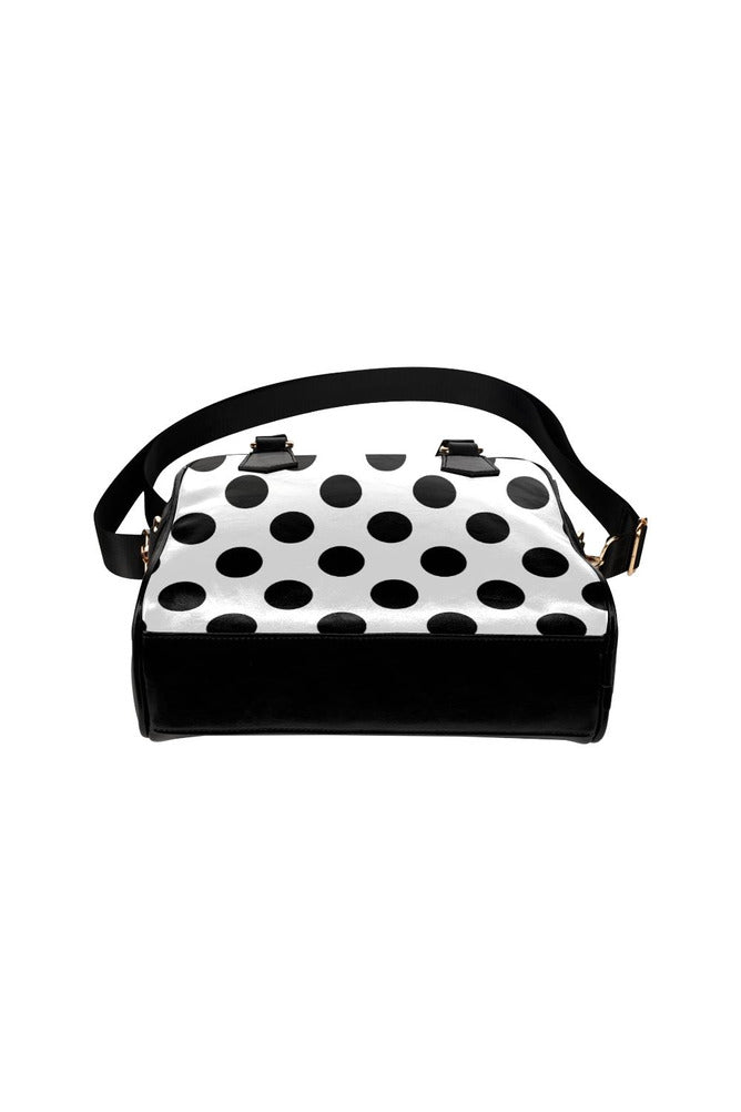 White & Black Polka-dot Shoulder Handbag - Objet D'Art