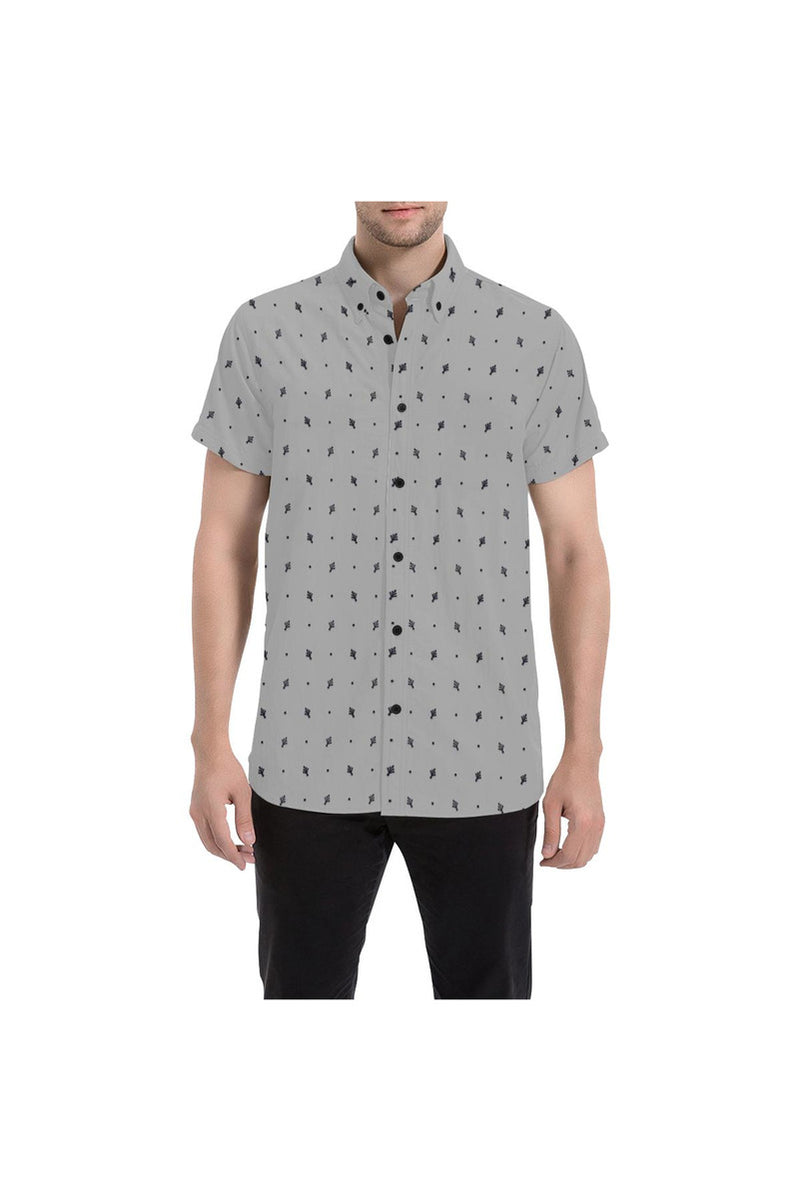 GrayLeaf Men's All Over Print Short Sleeve Shirt - Objet D'Art Online Retail Store