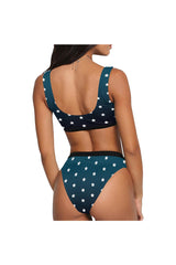 Starry Night Sport Top & High-Waisted Bikini Swimsuit - Objet D'Art