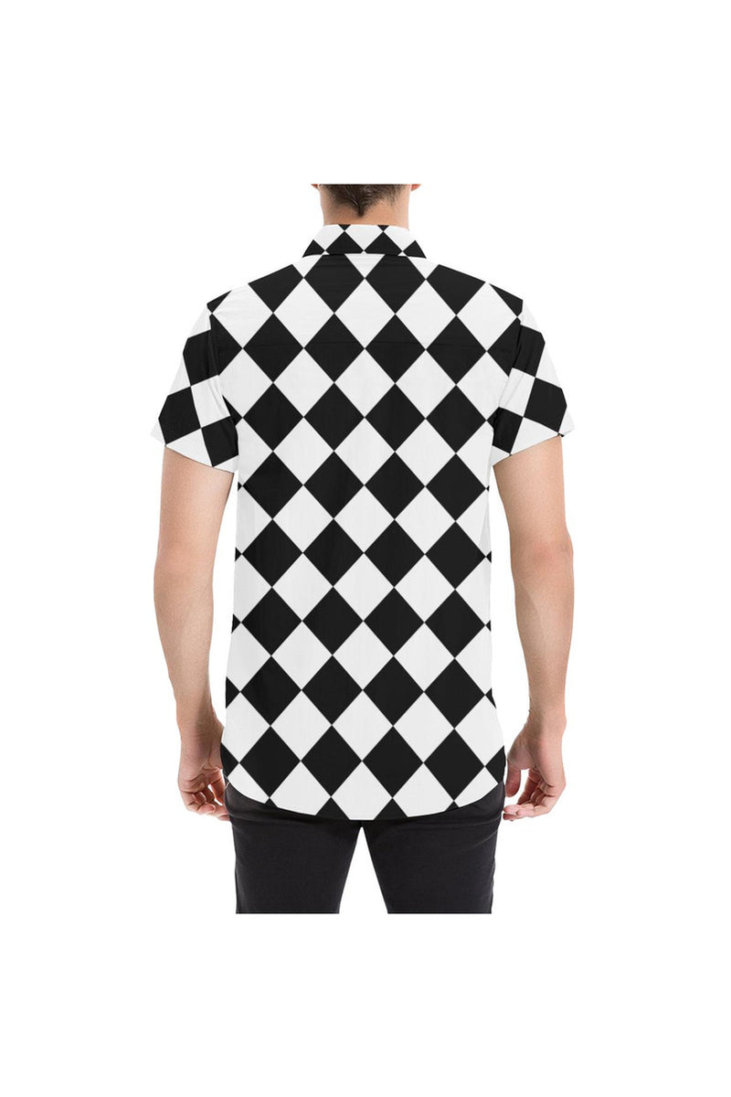 Harlequin Men's All Over Print Short Sleeve Shirt - Objet D'Art Online Retail Store