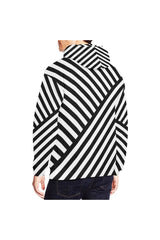 Sudadera con capucha con estampado de rayas a tope para hombre / talla grande - Tienda minorista en línea Objet D'Art