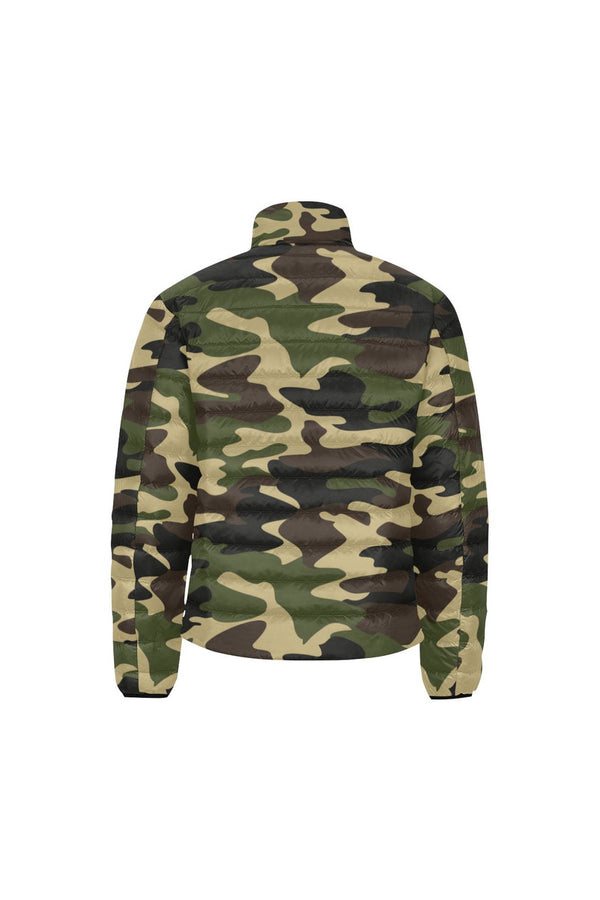 Woodland Camouflage Men's Stand Collar Padded Jacket - Objet D'Art