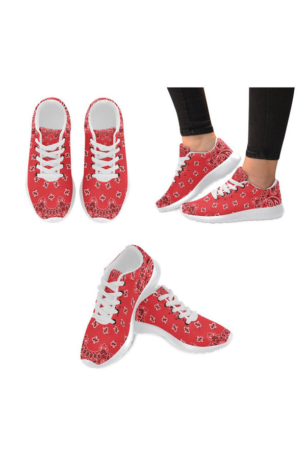 red bandana Women’s Running Shoes (Model 020) - Objet D'Art