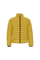 Polka Dot Unisex Stand Collar Padded Jacket - Objet D'Art