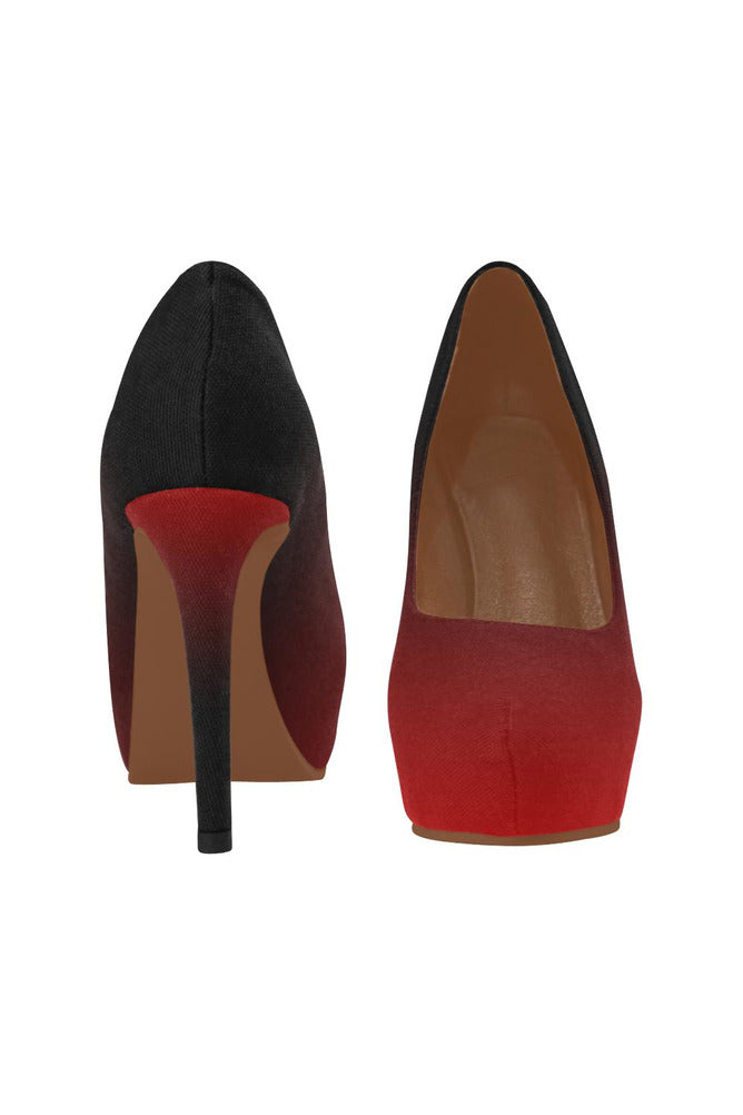 Fade Red to Black Women's High Heels - Objet D'Art Online Retail Store