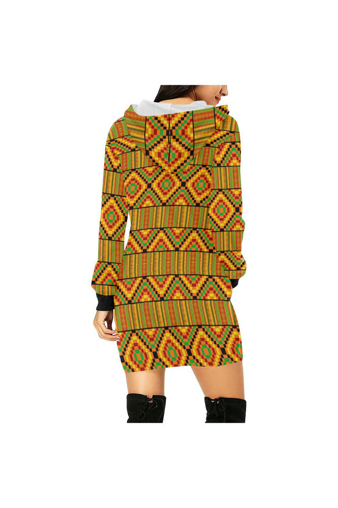 Karma Kente  Hoodie Mini Dress - Objet D'Art