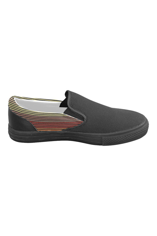 Spectral Lines Men's Slip-on Canvas Shoes (Model 019) - Objet D'Art