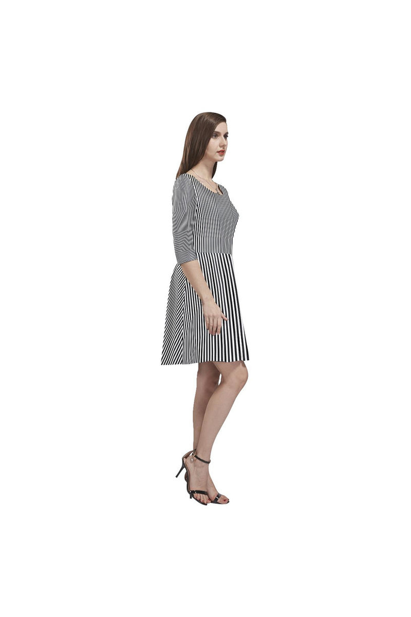 B D20 -SLEEVE Tethys Half-Sleeve Skater Dress(Model D20) - Objet D'Art