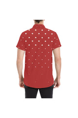 Heart Rising Large Herren-Kurzarmhemd mit Allover-Print/große Größe – Objet D'Art Online-Einzelhandelsgeschäft