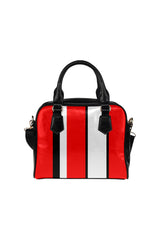 Tricolor Stripes Shoulder Handbag - Objet D'Art