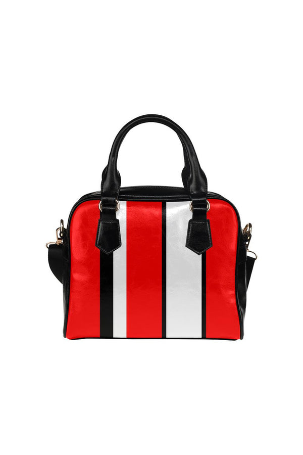 Tricolor Stripes Shoulder Handbag - Objet D'Art