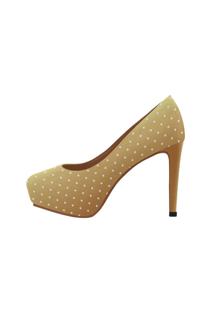 gold heel streak Women's High Heels (Model 044) - Objet D'Art