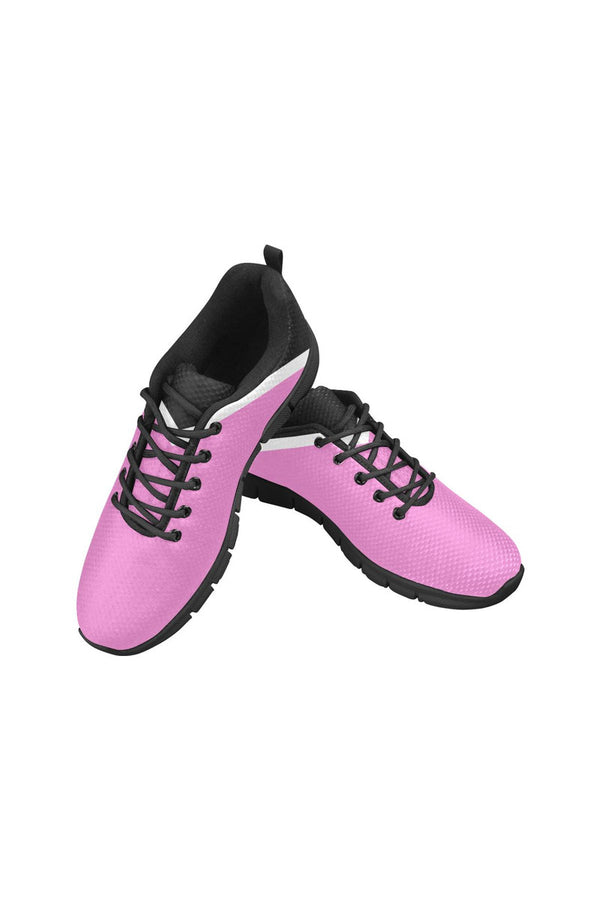 Pink & Black Women's Breathable Running Shoes (Model 055) - Objet D'Art