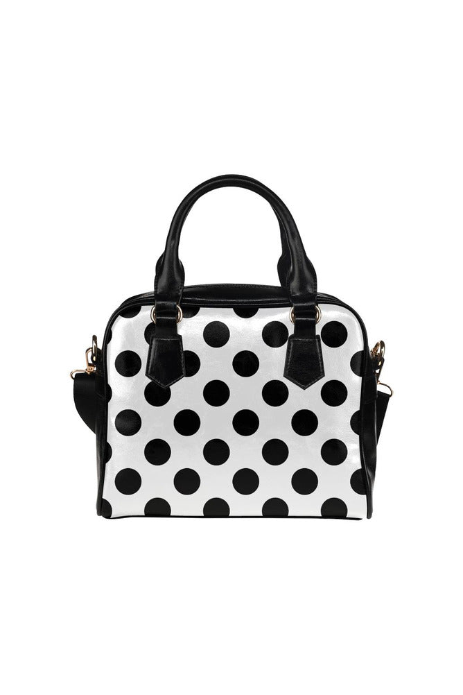 White & Black Polka-dot Shoulder Handbag - Objet D'Art