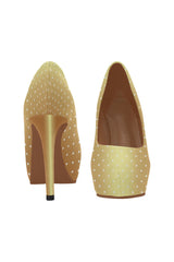 gold heel streak Women's High Heels (Model 044) - Objet D'Art