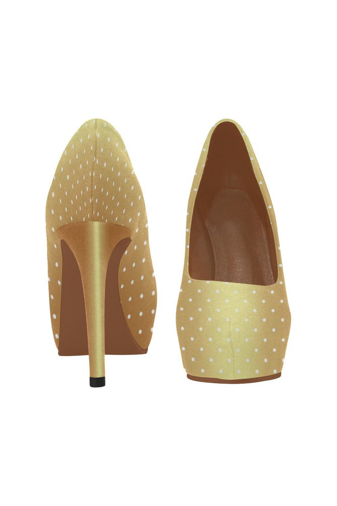 Golden Polka dot High Heels - Objet D'Art