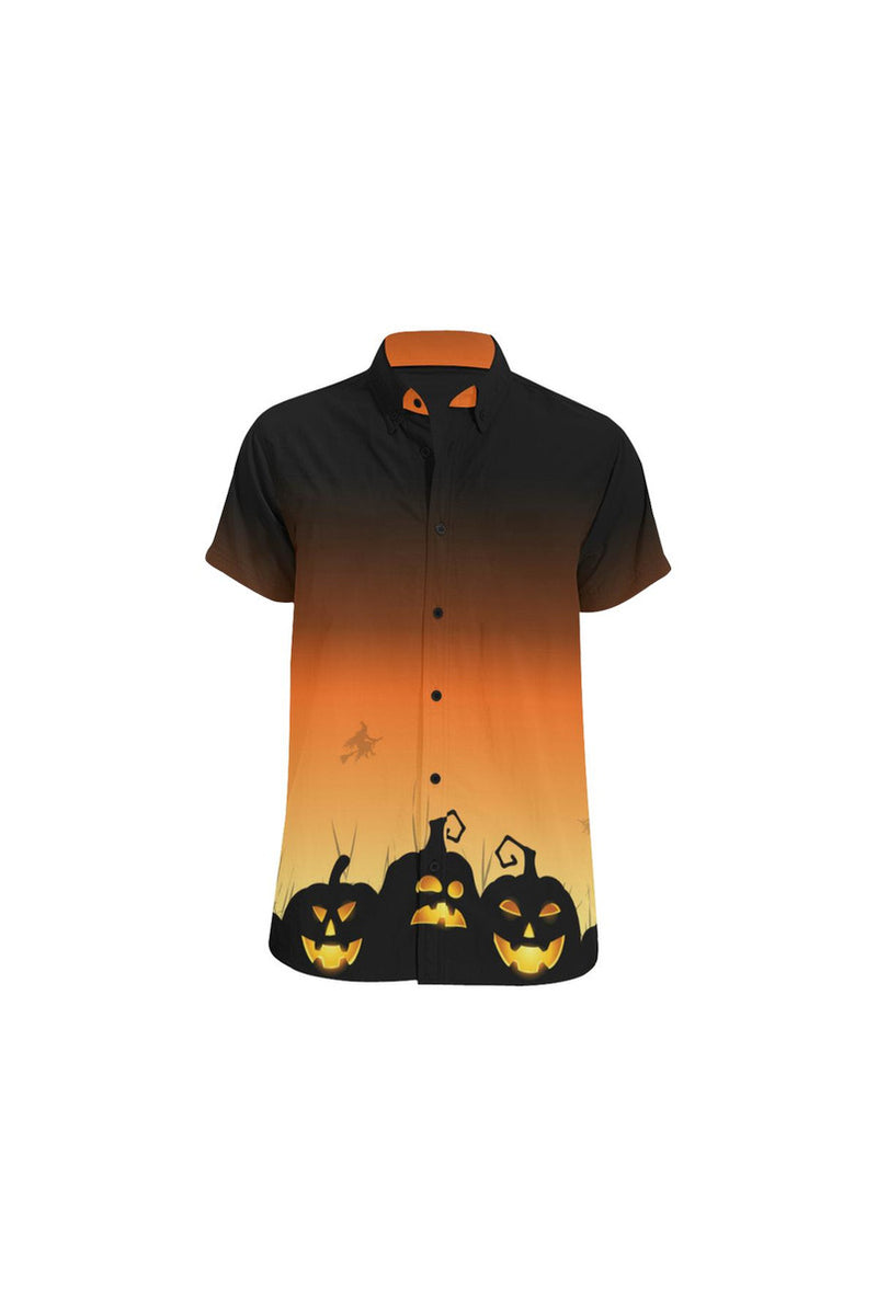 Pumpkin Patch Men's All Over Print Short Sleeve Shirt (Model T53) - Objet D'Art