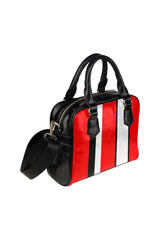 Tricolor Stripes Shoulder Handbag - Objet D'Art