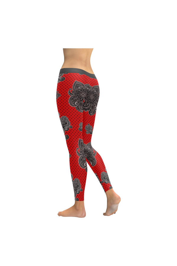 Paisley Hearts Low Rise Leggings (Invisible Stitch) - Objet D'Art Online Retail Store