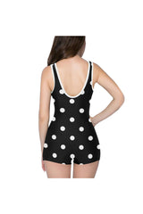 Black Polka Dot Classic One Piece Swimwear - Objet D'Art Online Retail Store