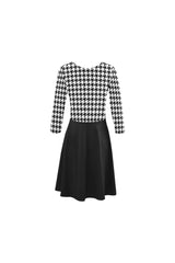 Houndstooth 3/4 Sleeve Swing/Sundress - Objet D'Art