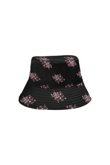 Midnight Black Floral All Over Print Bucket Hat - Objet D'Art