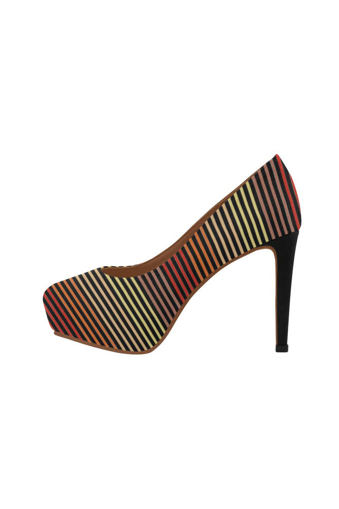 Spectral Lines Women's High Heels (Model 044) - Objet D'Art