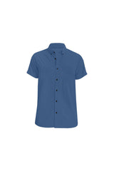 Galaxy Blue Men's All Over Print Short Sleeve Shirt/Large Size (Model T53) - Objet D'Art