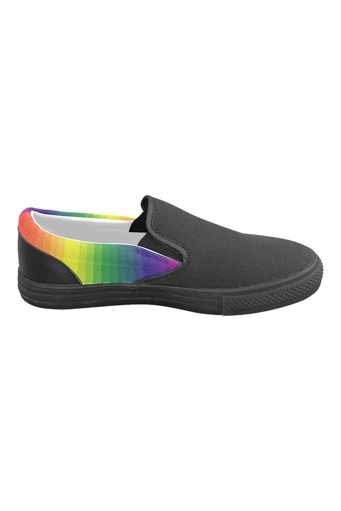 Spectral Bars Men's Slip-on Canvas Shoes (Model 019) - Objet D'Art