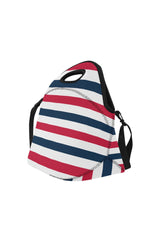 stripesbluegraywhite copy Neoprene Lunch Bag/Large (Model 1669) - Objet D'Art