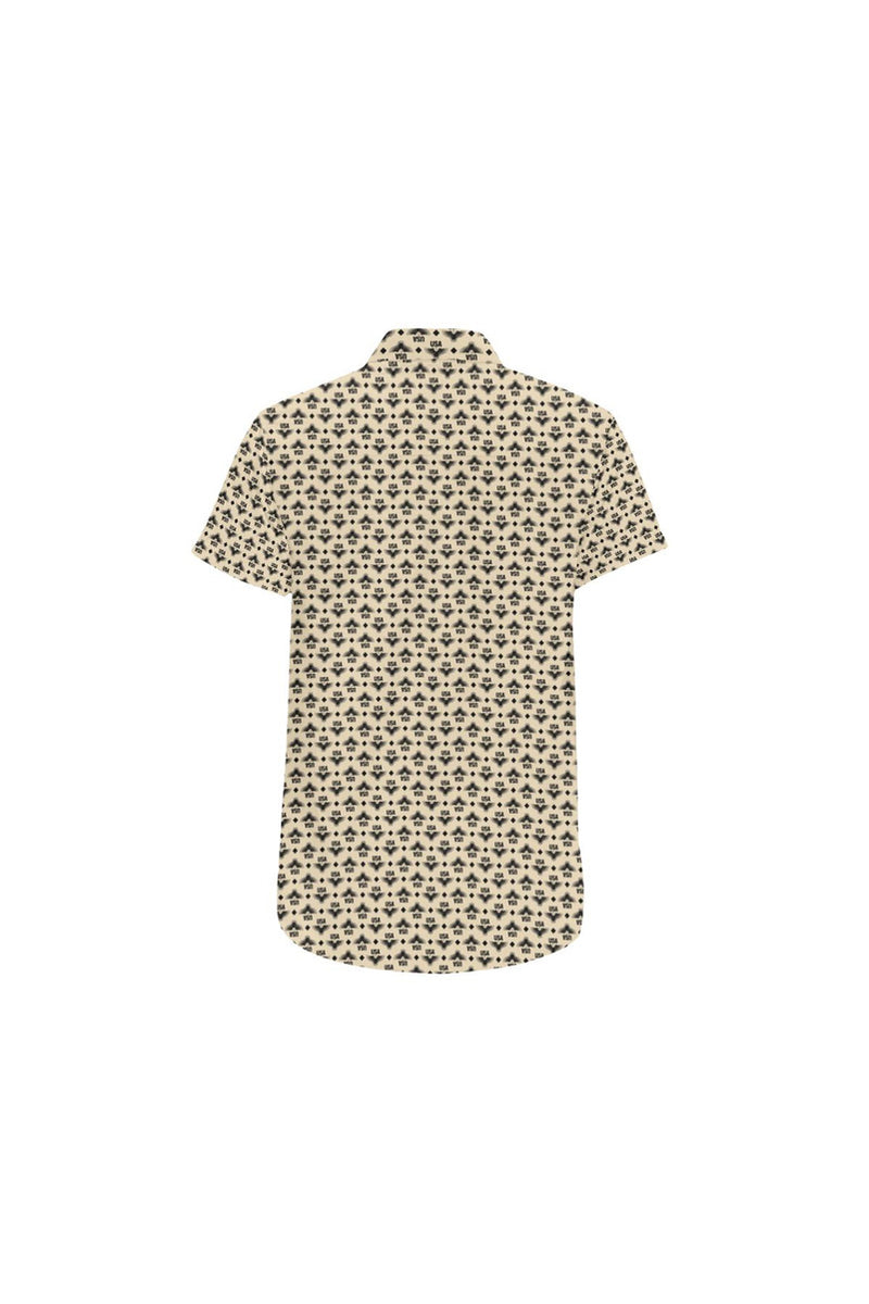 CLR -IN - USA Men's All Over Print Short Sleeve Shirt (Model T53) - Objet D'Art